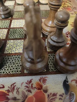 مهره شطرنج مدل چوبی سلطنتی شهریار مجموعه 34 عددی