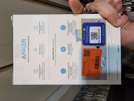 شارژر دیواری انکر مدل A2712H21 PowerPort III 65W Pod به همراه مبدل برق مجموعه 3 عددی