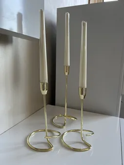 جاشمعی مدل DE-NZ191 طرح مارپیچ ساده مجموعه 3 عددی