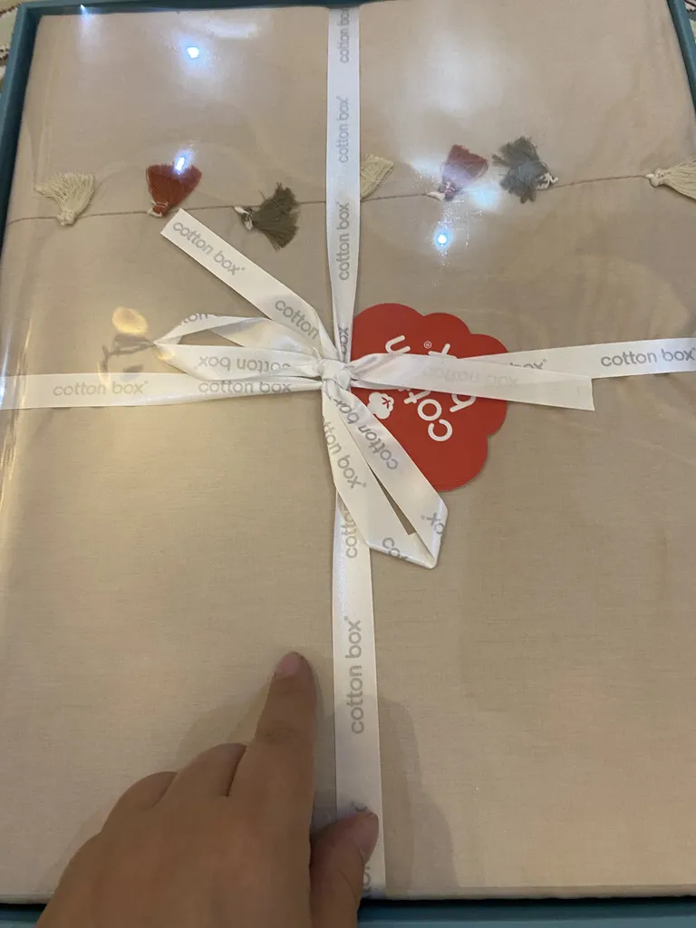 سرویس ملحفه کاتن باکس مدل Candy Merri Bej یک نفره 3 تکه