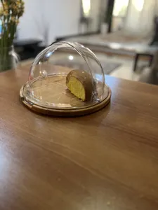 تجریه خرید ظرف سرو کیک لیمون مدل پایه چوبی