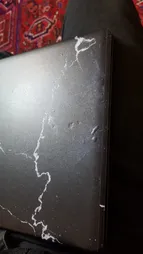 استیکر لپ تاپ توییجین و موییجین طرح Marble کد 07 مناسب برای لپ تاپ 15.6 اینچ به همراه برچسب حروف فارسی کیبورد