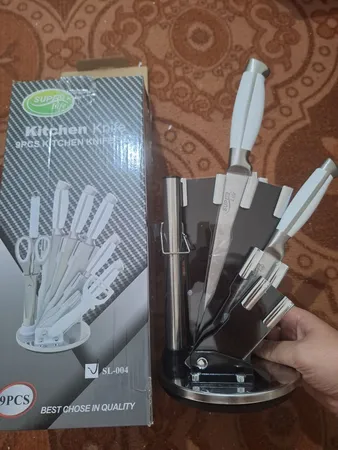 سرویس چاقو آشپزخانه 9 پارچه سوپر لایف کد 001