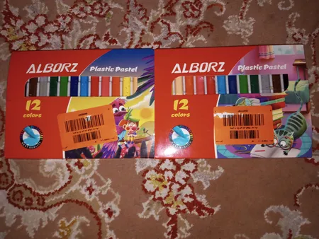پاستل روغنی 12 رنگ البرز مدل قورباغه