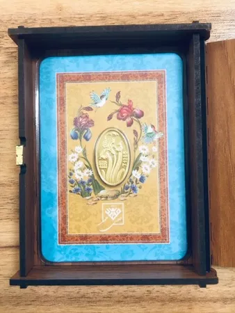 شمش طلا 24 عیار طلای محمد مدل گل زنبق zap