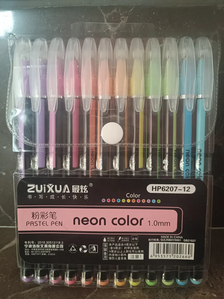 خودکار رنگی مدل نئونی و پاستلی کد NP بسته 12 عددی