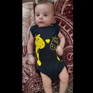 تجریه خرید بادی نوزادی طرح زرافه کد 202