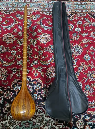 سه تار مفاخری مدل سوخته کاری کد2