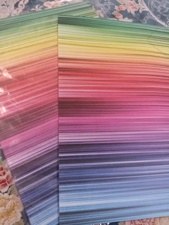 کاغذ رنگی A4 افق مدل رنگ و وارنگ بسته 15 عددی