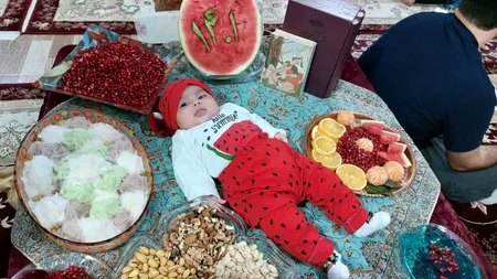 ست 3 تکه لباس نوزادی مدل هندوانه یلدا کد M125