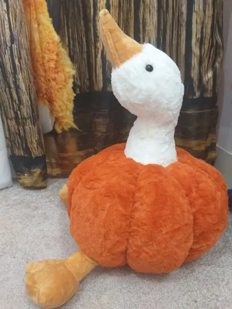 عروسک طرح غاز بالشتی مدل کدو کد JIMI110 ارتفاع 45 سانتی‌متر