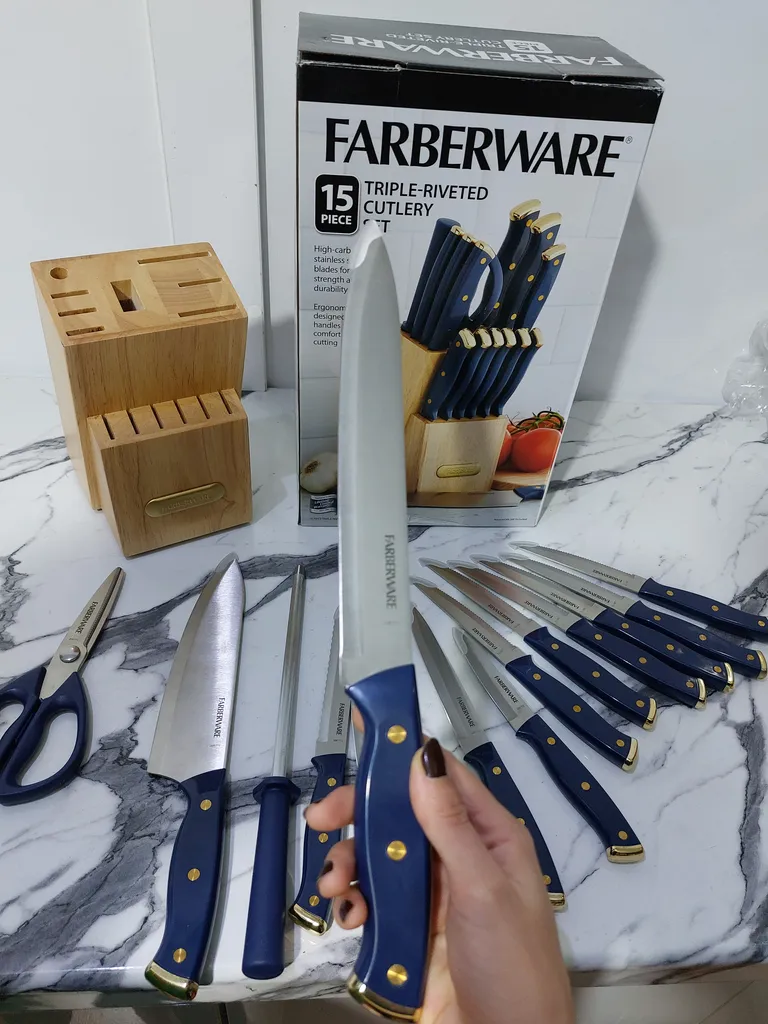 سرویس چاقو آشپزخانه 15 پارچه مدل Farberware