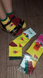 جوراب دخترانه طرح هندوانه