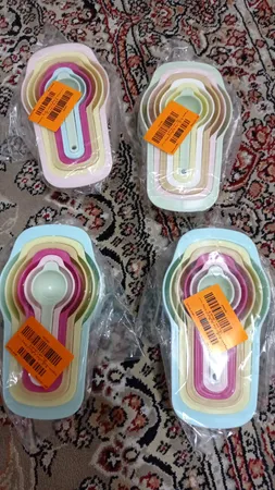 ست پیمانه اندازه‌گیری مدل رنگارنگ مجموعه 6 عددی