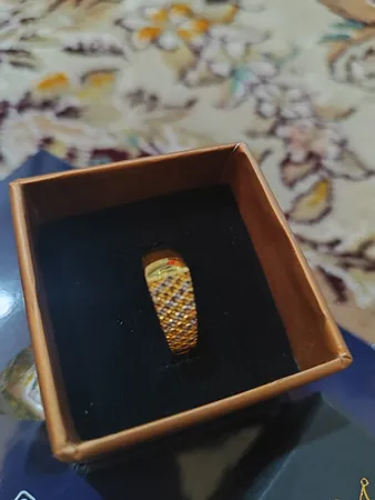 انگشتر طلا 18 عیار زنانه طلای مستجابی مدل آوا سایز 55