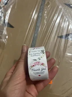 برچسب طرح تشکر از مشتری مدل WR