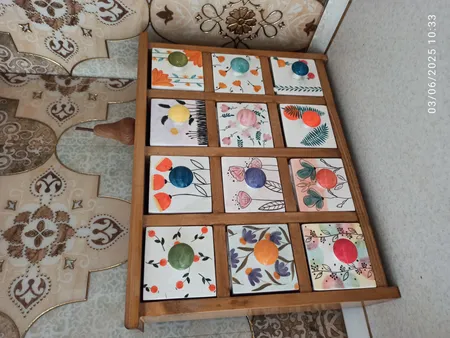 جای ادویه 12 پارچه مدل چوبی و سرامیکی