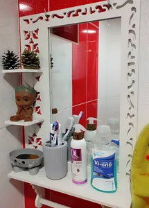 تجریه خرید آینه سرویس بهداشتی خونه خاص طرح گل