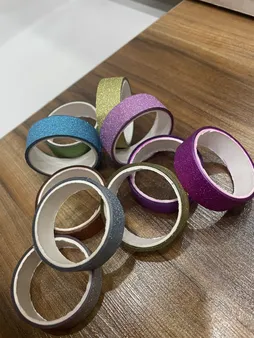 چسب نواری اکلیلی مدل Glitter بسته 10 عددی