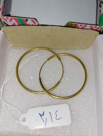 گوشواره طلا کم اجرت 18 عیار زنانه طلای ترنم مدل حلقه ای