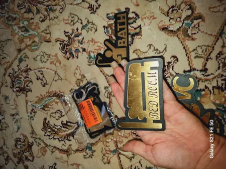 تابلو نشانگر طرح دستشویی و حمام و اتاق خواب کد 397 مجموعه 3 عددی