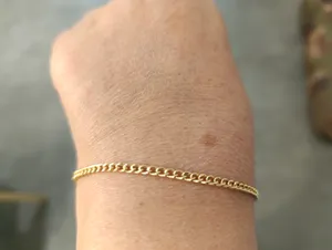 تجریه خرید دستبند زنجیری طلا 18 عیار زنانه گالری طلای همراز مدل کارتیه