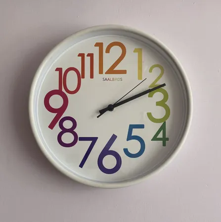 ساعت دیواری سال بردز طرح عدد رنگی