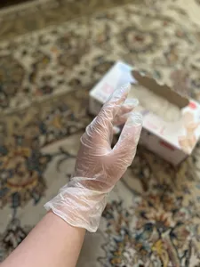 تجریه خرید دستکش وینیل اپی پرفکت مدل 100 سایز لارج بسته 100 عددی