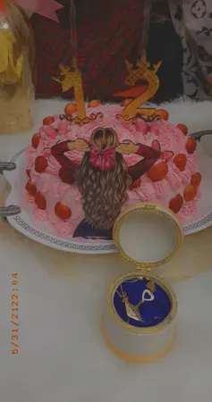 تاپر تزیین کیک بهگز مدل دختر پاپیونی مجموعه 6 عددی