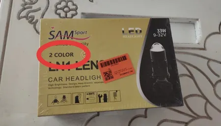 هدلایت لامپ خودرو سام مدل H4 لنزدار مجموعه دو عددی