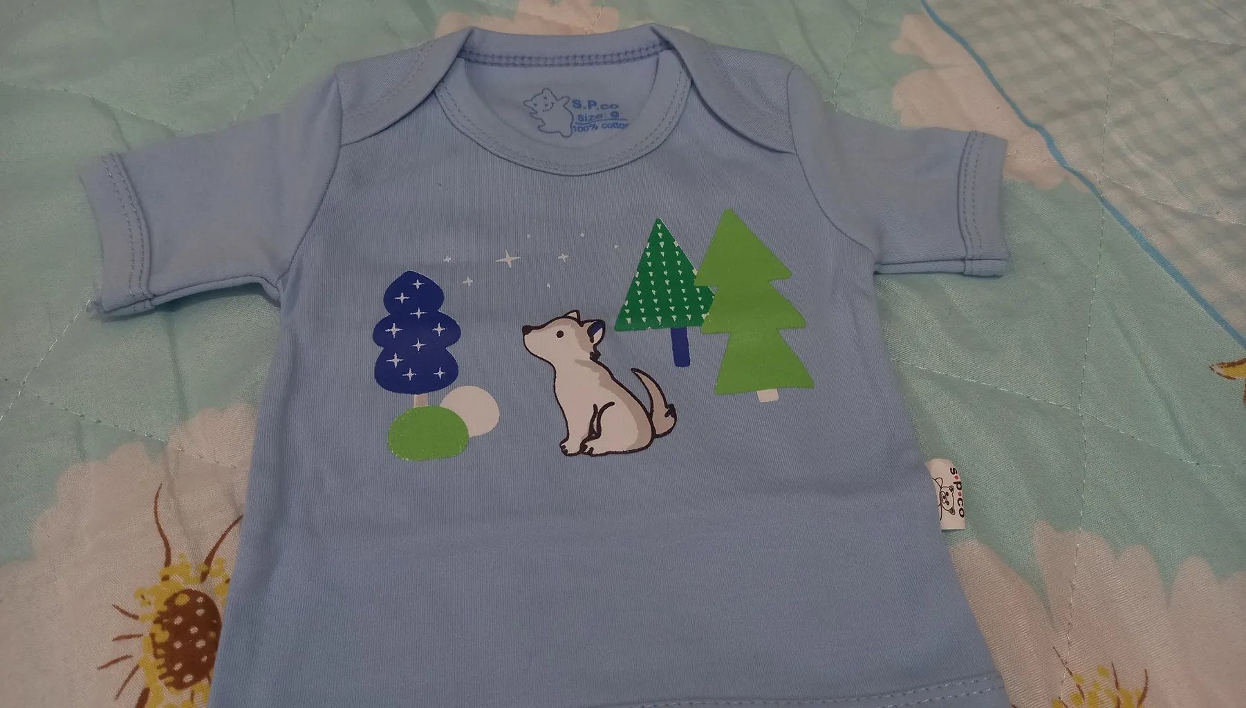 تی شرت آستین کوتاه نوزادی اسپیکو مدل کاج کد 2