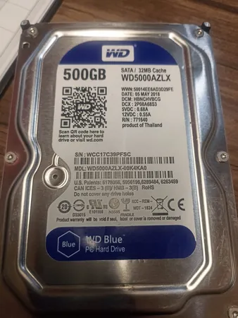 هارددیسک اینترنال وسترن دیجیتال مدل Blue WD5000AZLX ظرفیت 500 گیگابایت