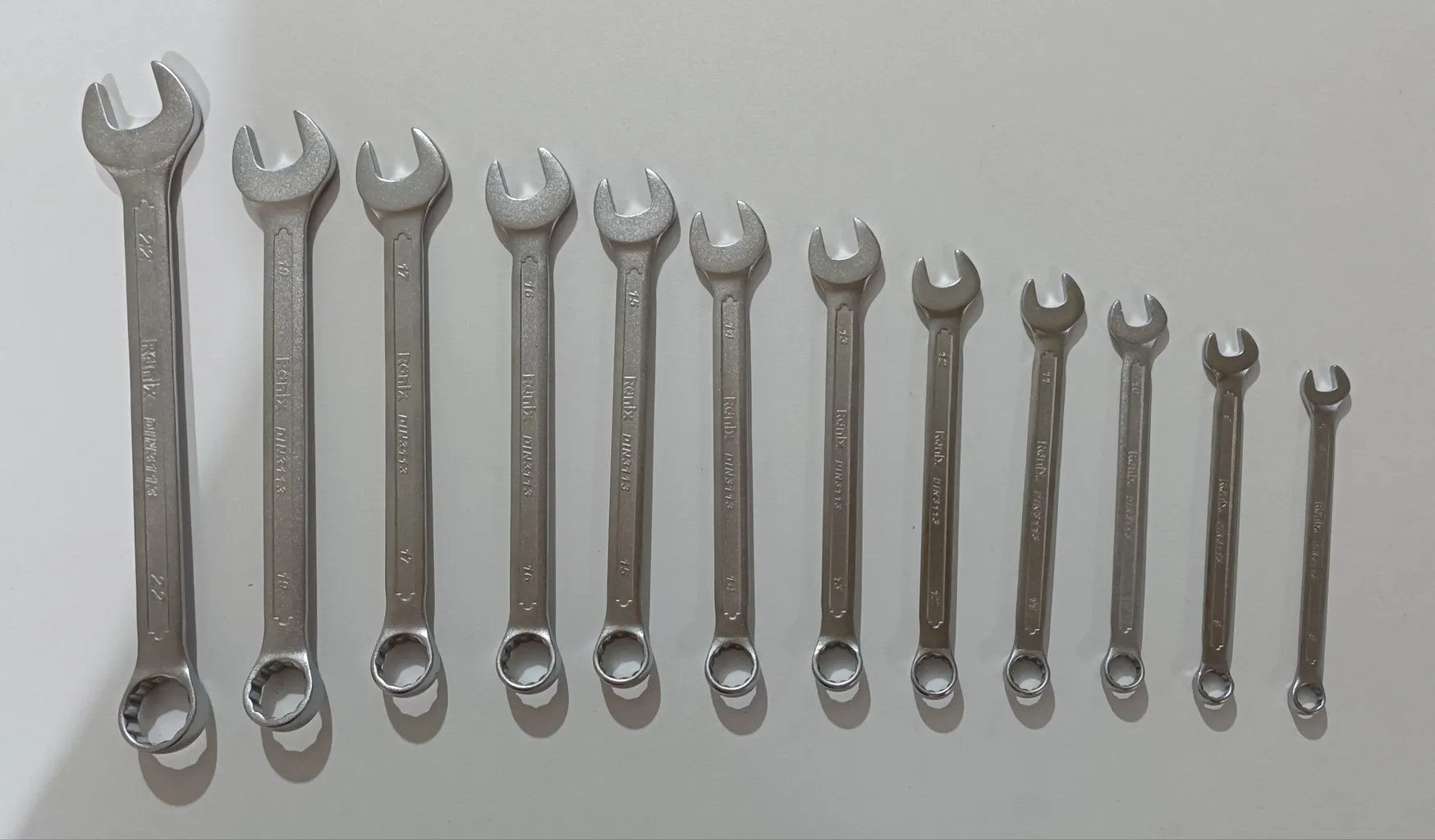 آچار یک سر تخت یک سر رینگ رونیکس مدل RH-2102 مجموعه 12 عددی