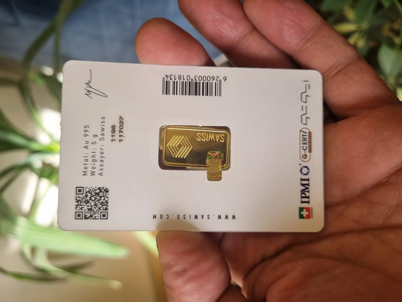 شمش طلا 24 عیار زیوتو مدل DZD-Au-p5