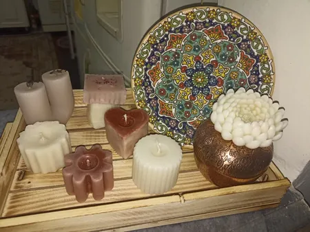 قالب شمع مدل سیلیکونی طرح گل