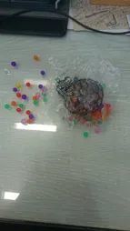 توپ بازی ضد استرس مدل Gel Bullets White Mesh Squish Ball