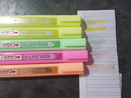 ماژیک علامت گذار کنکو کد HL05 بسته 5 عددی