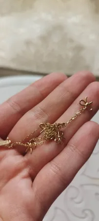 گردنبند طلا 18 عیار زنانه ماوی گالری مدل پاپیون خطی 5