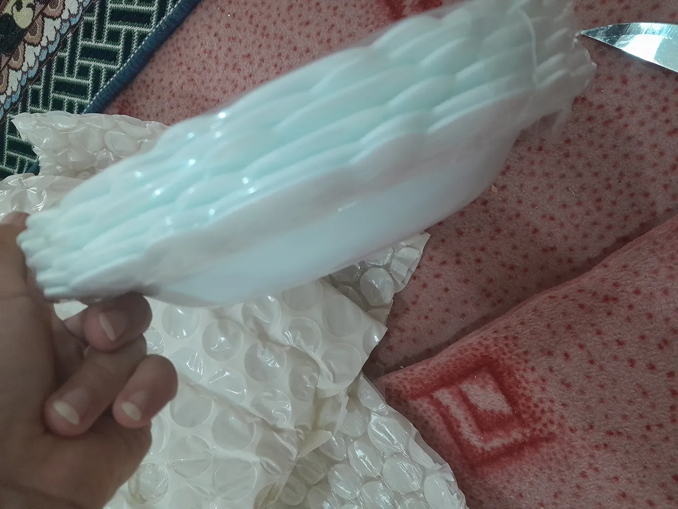 بشقاب خورش خوری مدل ساده طرح کنگره بسته 6 عددی