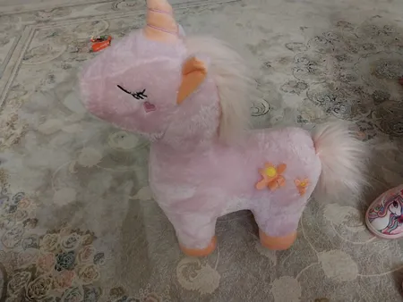 عروسک طرح اسب تک شاخ یونیکورن ایستاده ارتفاع 48 سانتی متر