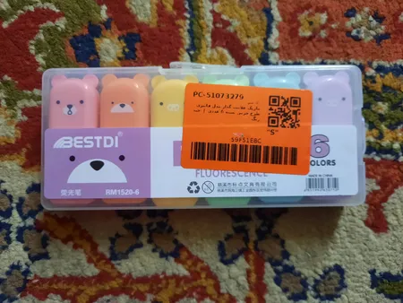 ماژیک علامت گذار مدل فانتزی طرح خرس بسته 6 عددی