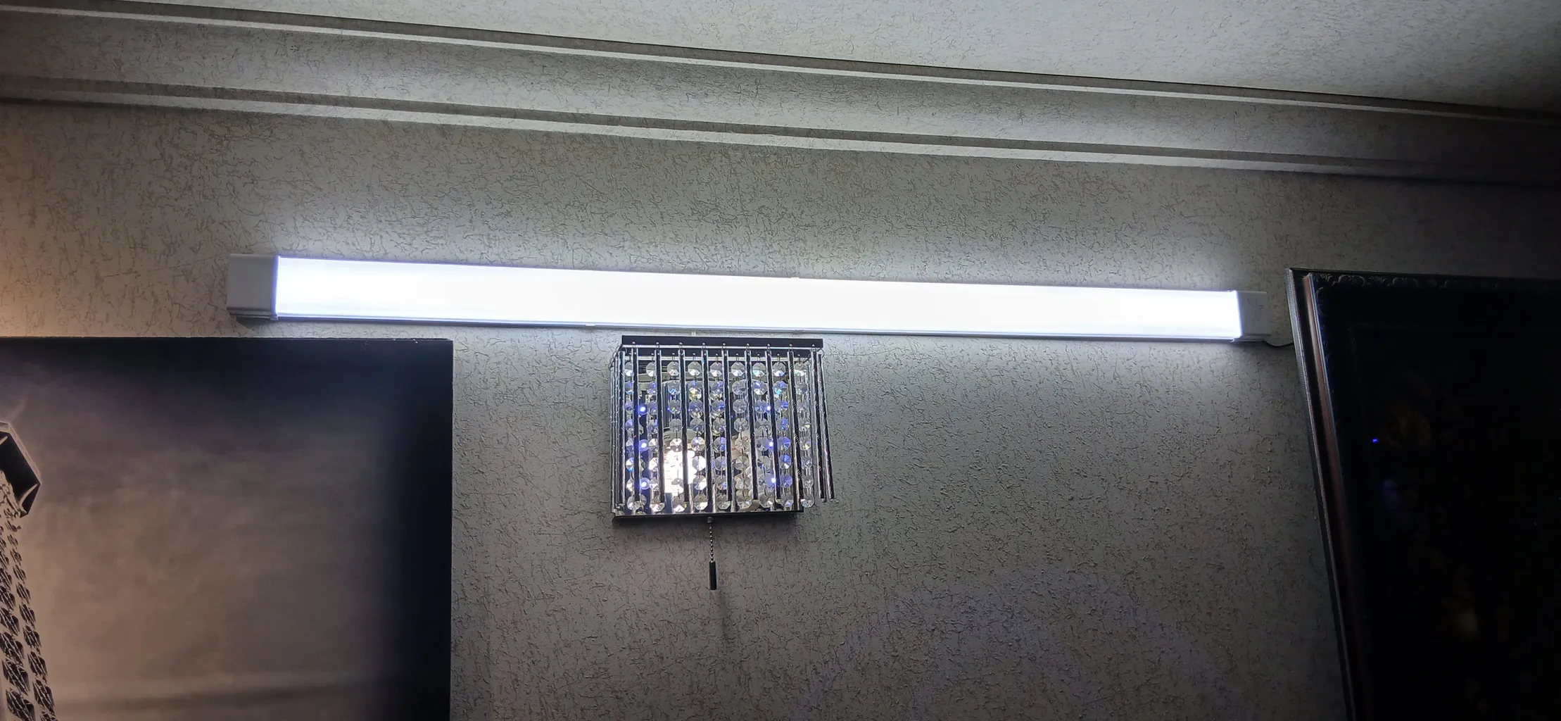 مهتابی ال ای دی 80 وات ای ام ان مدل براکت کد m-pd120a بسته 2 عددی