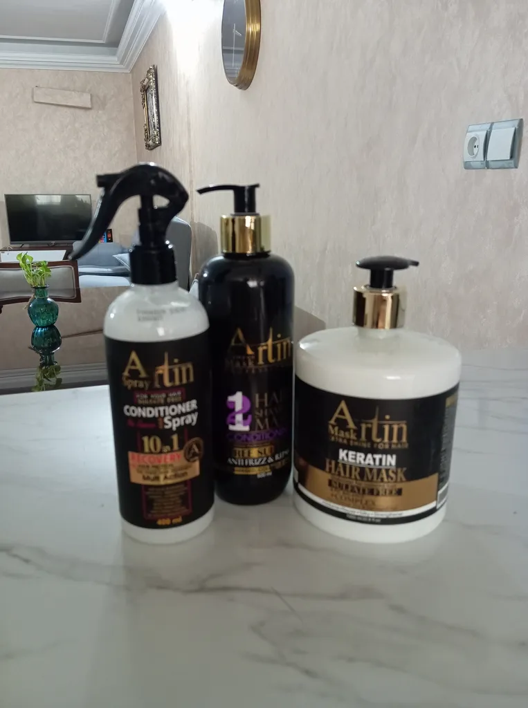 ماسک مو آرتین مدل کراتین و روغن آرگان حجم 1000 میلی لیتر