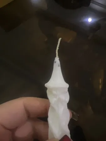 شمع دست ساز مدل قلمی طرح گل 10عددی