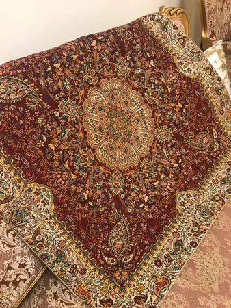 رومیزی ترمه نگین خاتم یزد طرح افشاری کد ZRSH