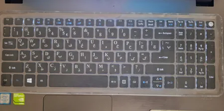 برچسب حروف فارسی کیبورد طرح مات به همراه محافظ کیبورد مناسب برای لپ تاپ 15.6 اینچ