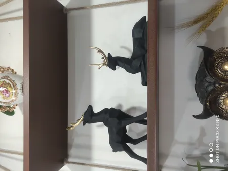 مجسمه طرح گوزن مدل HE-84 مجموعه 2 عددی