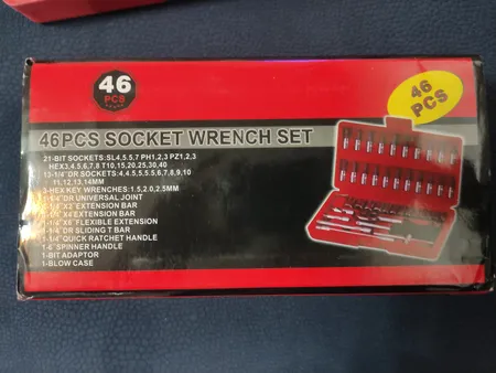 مجموعه 46 عددی آچار و سری بکس و پیچ گوشتی اسرانوی مدل A1-X04605