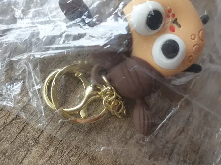 جاکلیدی دخترانه مدل سیلیکونی طرح دختر چشم برجسته کد JIMI110