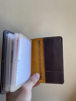 جلد مدارک رویال چرم طرح کروکودیل مدل M54-DarkBrown